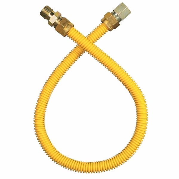 Thrifco Plumbing 1/2 Inch MIP x 1/2 Inch FIP x 36 Inch Long Gas Appliance Connector 4406683 - main